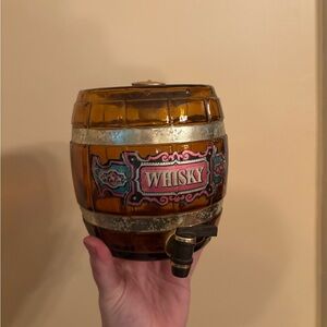 Vintage Amber Whisky Barrel Dispenser